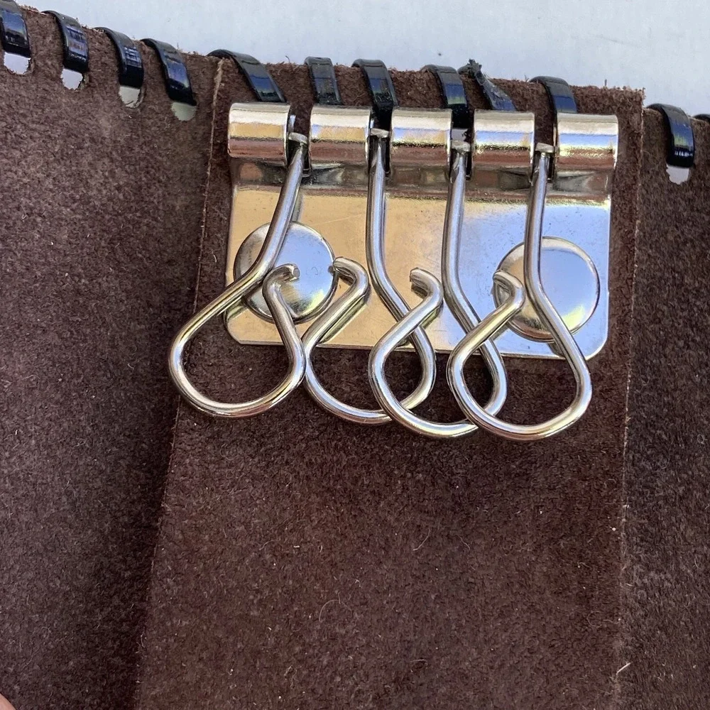 Brown Genuine Leather 3.5x2